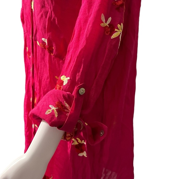 Fig & Flower NWT - Womens Floral Button Up 3/4 Sleeve Top Sz. 2X - Picture 4 of 8